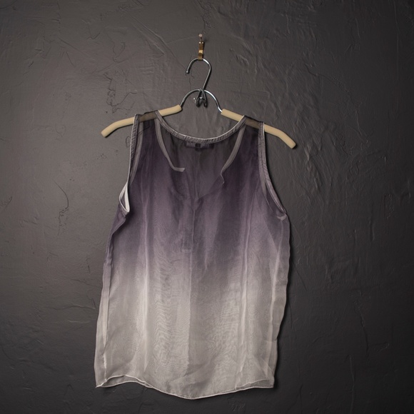 Sheer Ombre Tank Top Blouse - Picture 2 of 6
